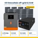 Kit fotovoltaic off-grid PowMr 6,5kW – 8 panouri 595W + acumulator LiFePO4 16 kWh Kit fotovoltaic off-grid PowMr 6,5kW – 8 panouri 595W + acumulator LiFePO4 16 kWh